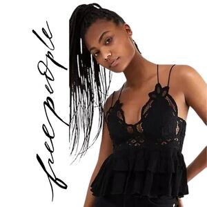 Free People - Adella Cami - Black Large - Eyelet